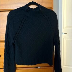 Black Cable Knit Sweater